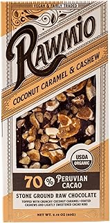 Rawmio Coconut Caramel & Crushed Cashew Bark - 2.12 oz. - Raw, Organic, Vegan, Kosher