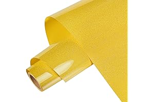 Gatichetta Yellow Glitter Heat Transfer Vinyl: Shimmering Sparkle on Your Creations
