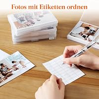 Lifewit Fotótárolás Doboz 18 Rekesszel, Átlátszó Szerveződoboz 10,1x15,2cm 7
