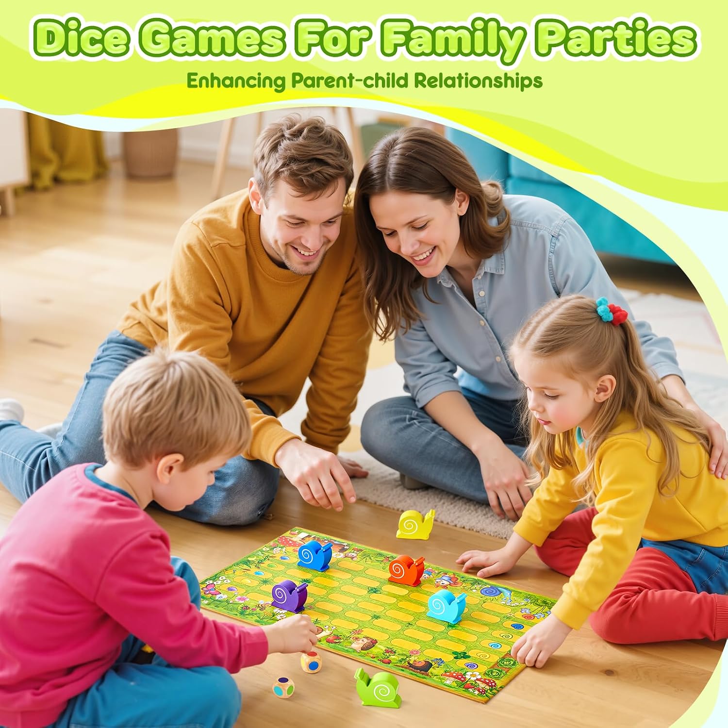 Snail's Pace Race Game, Classic Board Game for 2-6 Players, Ages 3-6 | Family Game, Montessori Toys for 3 4 5 6 Year Olds, Fine Motor Skills Toy, Gifts for Boys & Girls Ages 3+