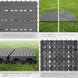 tectake® dalles de terrasse, lot de 22 pièces, système de clic, robuste - 4