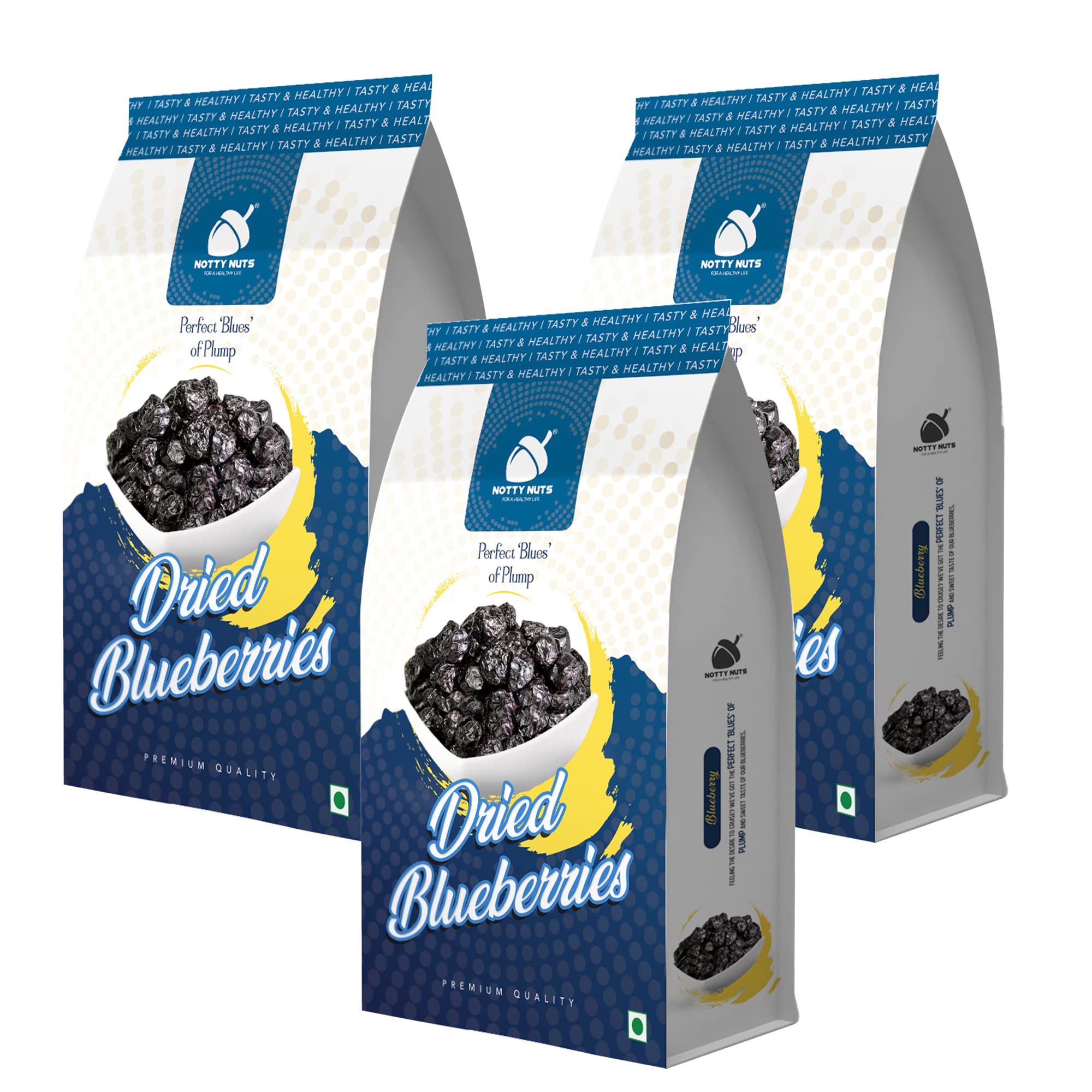 NOTTY NUTS Dried Blueberry 750g(250gm * 3 ) | Dehydrated Berries | Healthy and Tasty Low-Sugar Dried Blueberries | Fat-Free/Diet Friendly Snack | Whole Blueberry Dry Fruit | Naturally Sweet (Pack of 3) (B0BWWCDHYM) Amazon Price History, Amazon Price Tracker