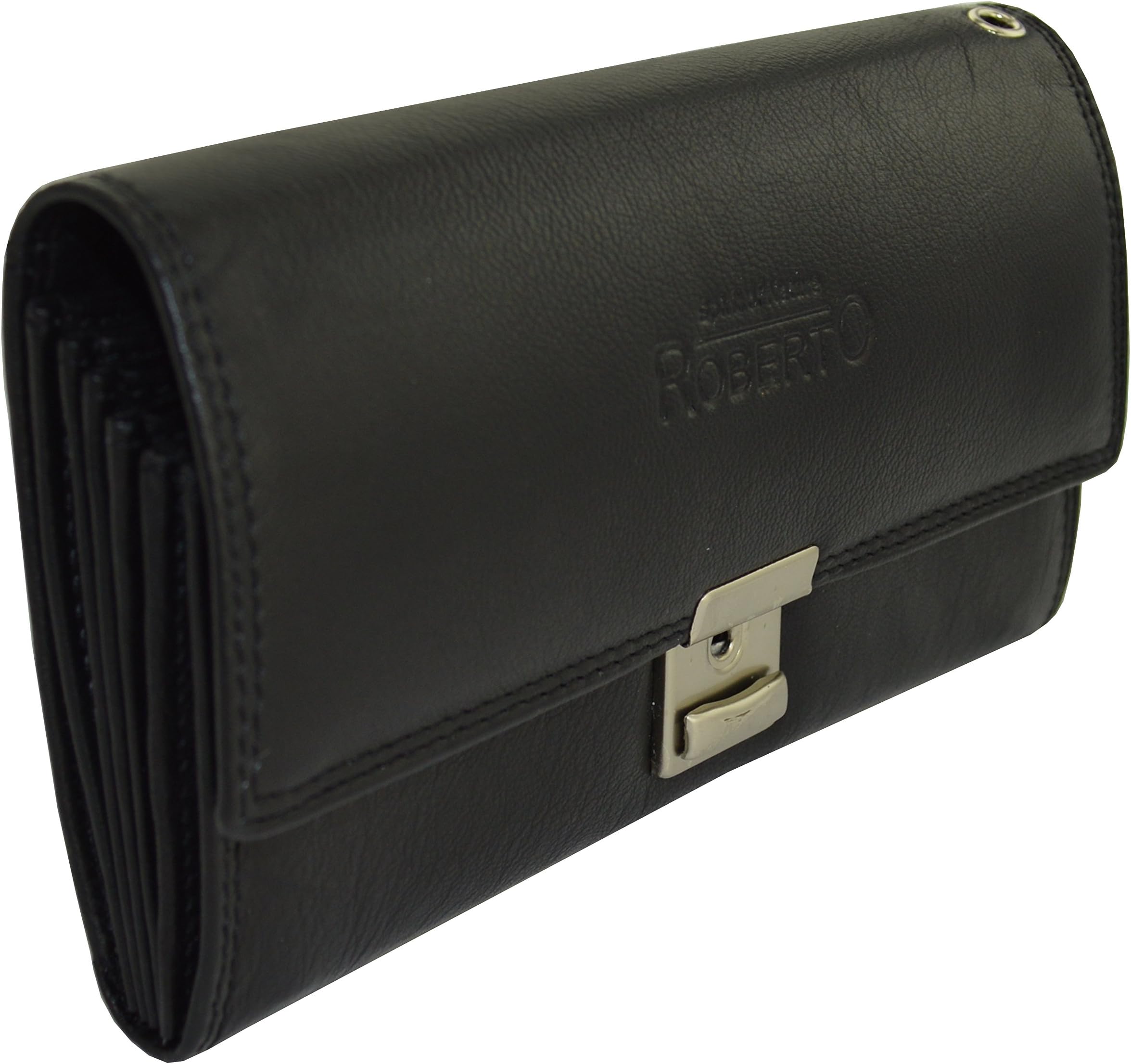 Real Leather Waiter Kassierer Bedienungsgeldbörse Wallet Black Hand-Made