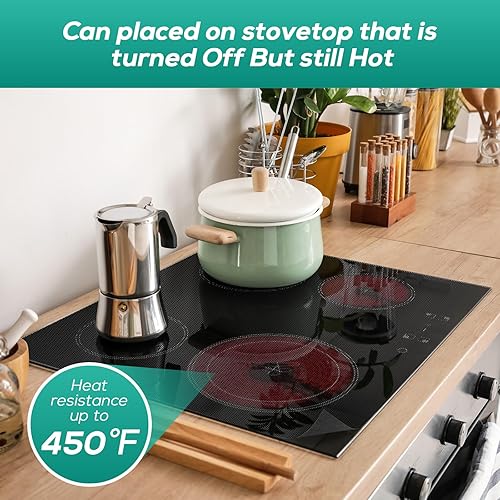 Miniatura 2 de Alfombrilla de cocina de inducción de silicona resistente al calor, cubierta superior de estufa ignífuga para estufa eléctrica, protector
