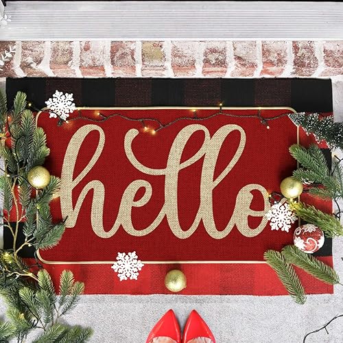 Miniatura 2 de Artoid Mode Felpudo rojo para el día de San Valentín, decoración del hogar de aniversario, tapete de bajo perfil, tapete de piso para interiores y