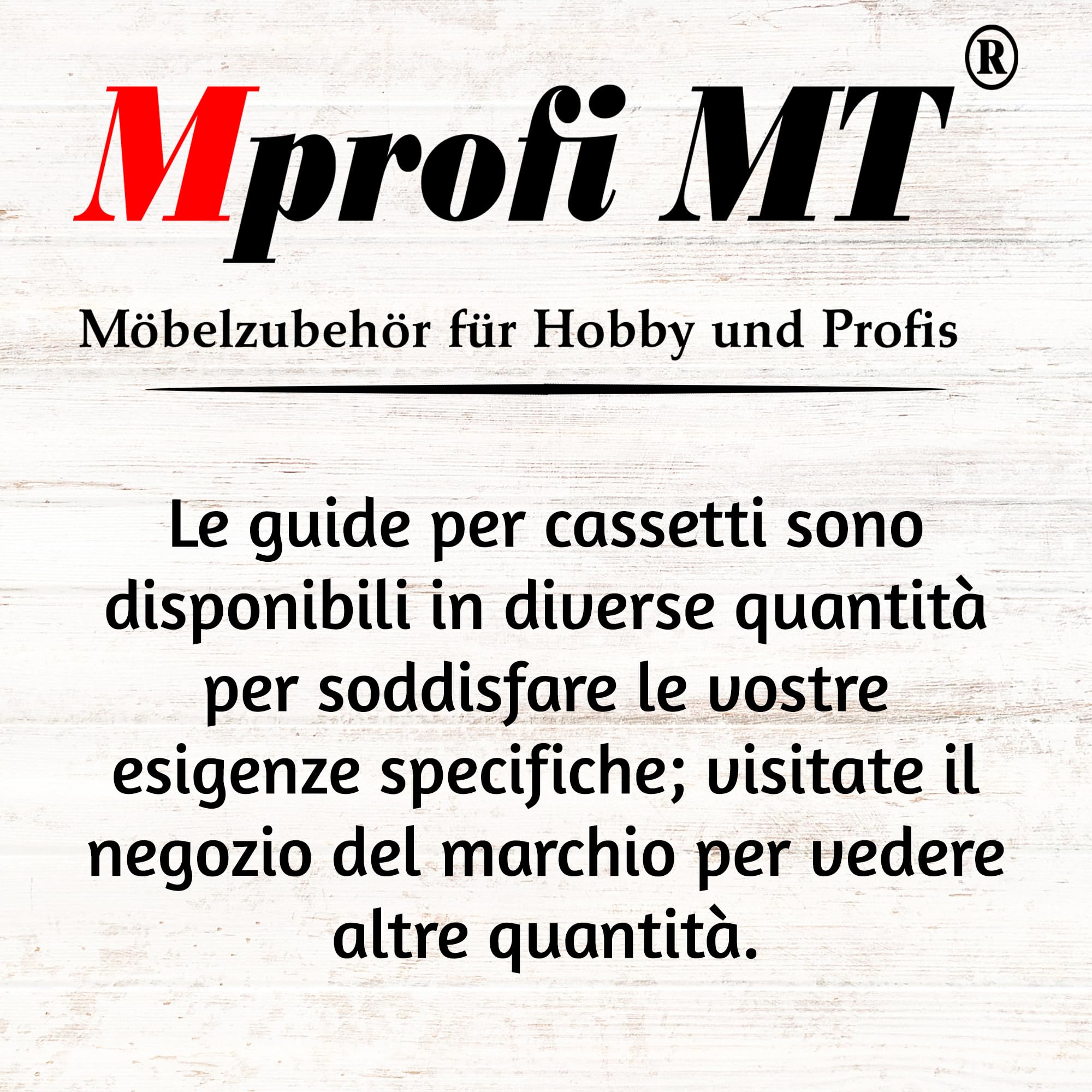Mprofi MT® 20 Pezzi, 10 Paia | Guide per Cassetti | L:400mm | di Binari Cassetti Scorrevoli | Guide a Sfere per Cassetti | Guida per Cassetti Estrazione Parziale | Guida Telescopica per Cassetti