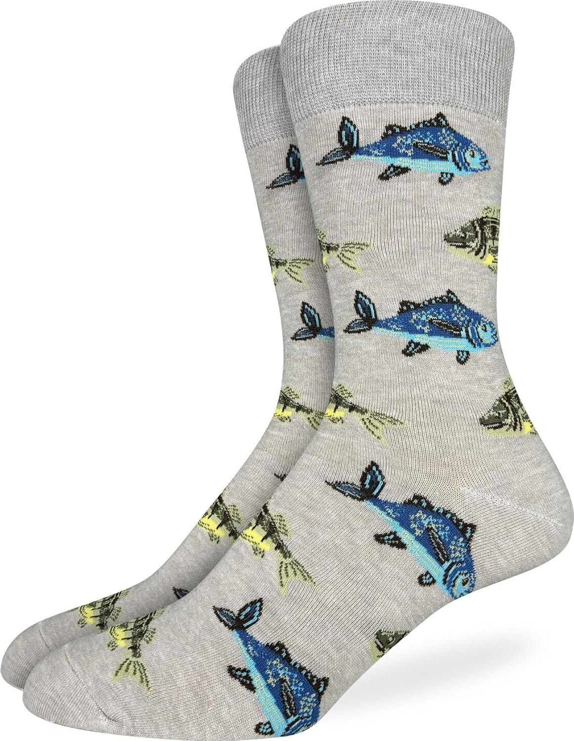 Good Luck Sock Men's School of Fish Socks, Adult, Shoe Size 7-12