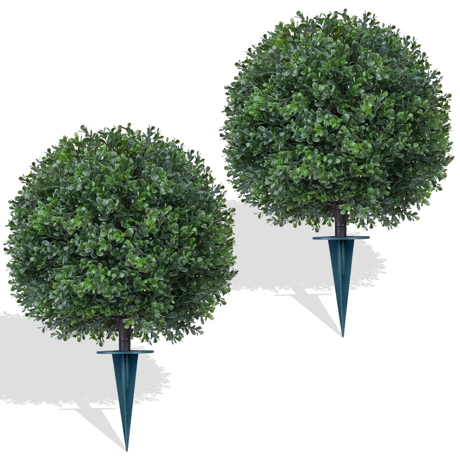Yangrass 2Pcs Artificial Boxwood Topiary Ball Tree