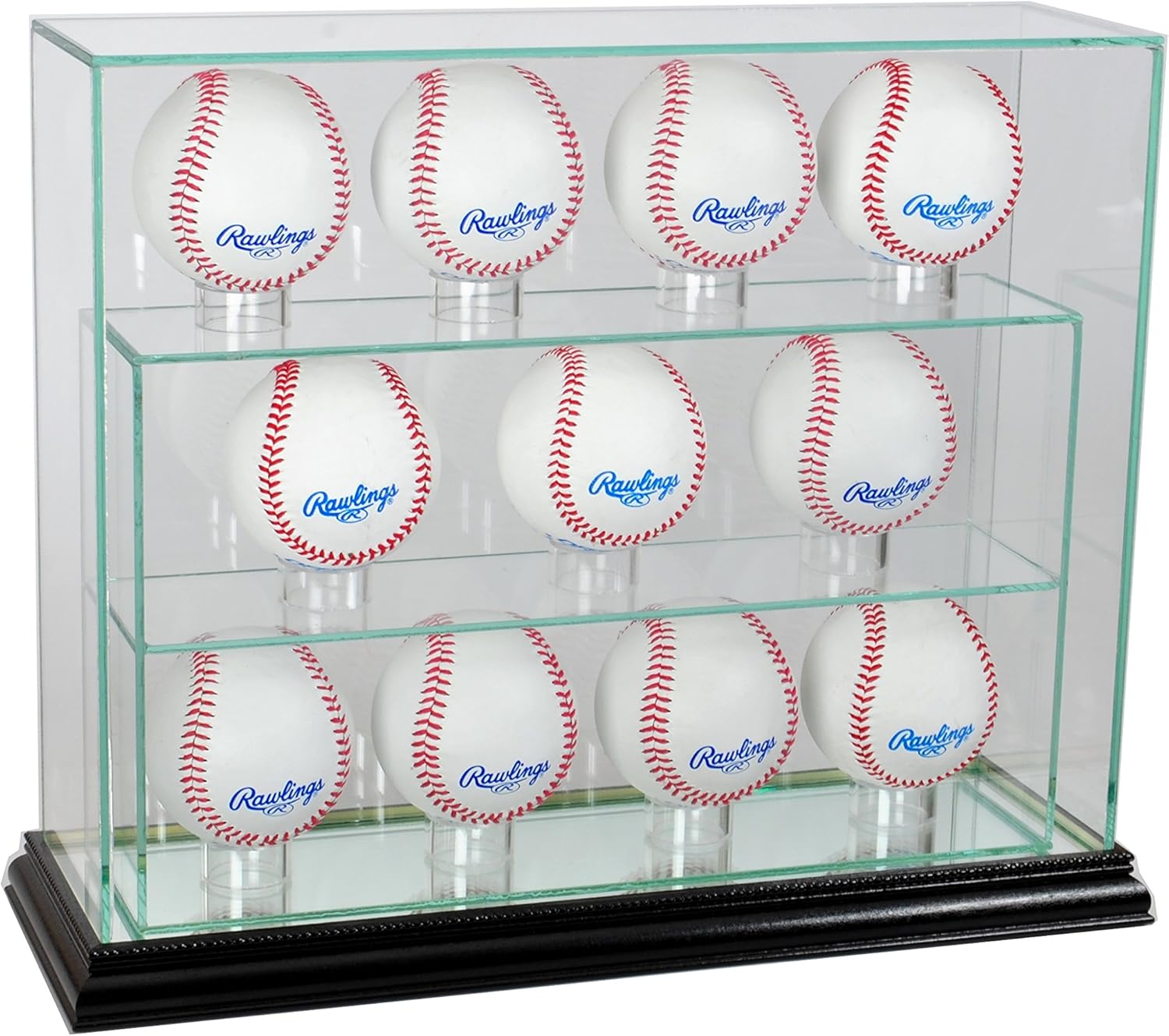 12 Baseball Upright Display Case - Black