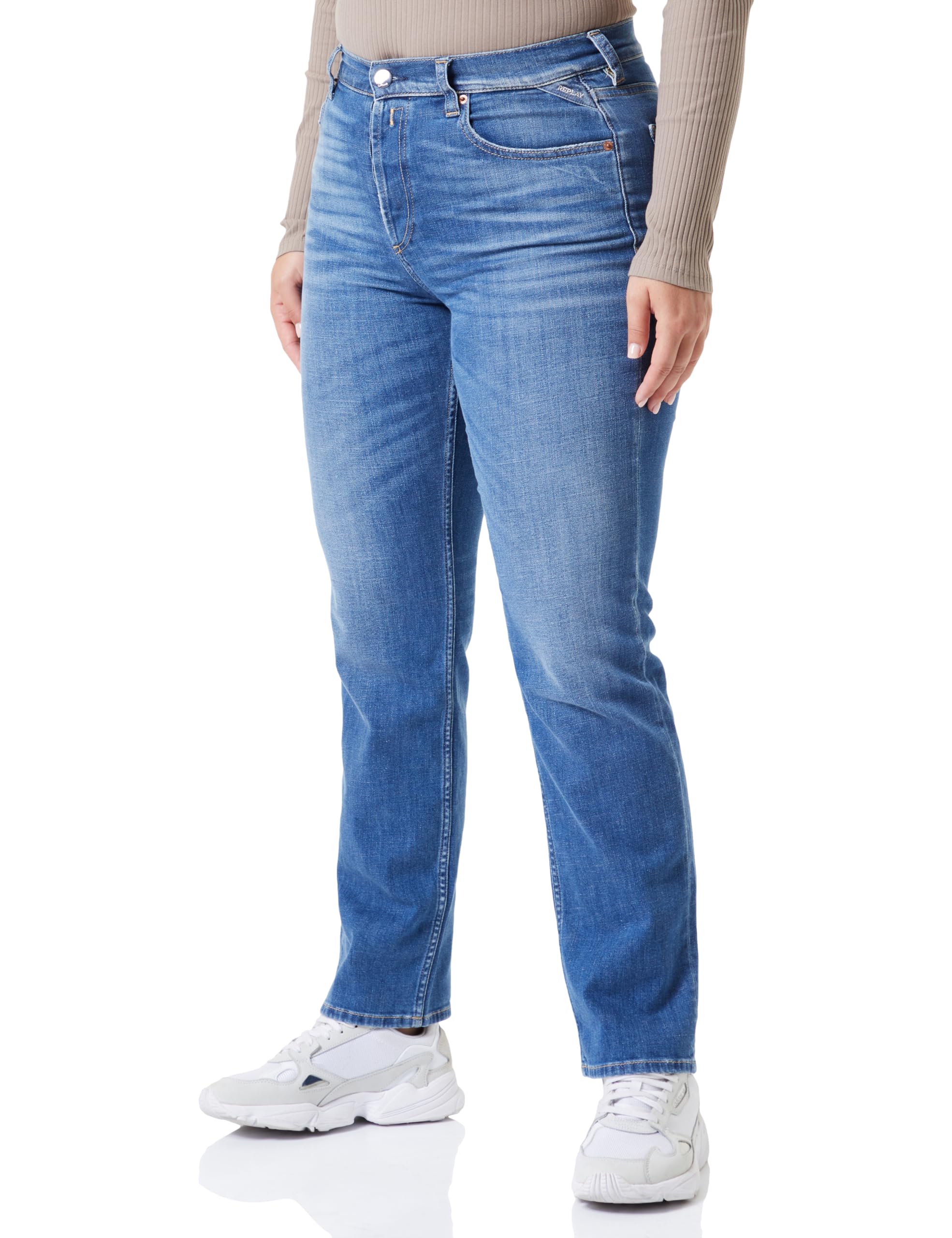REPLAY Women's WB461 Indigo Stretch Jeans, Medium Blue 009-3, 29W / 30L