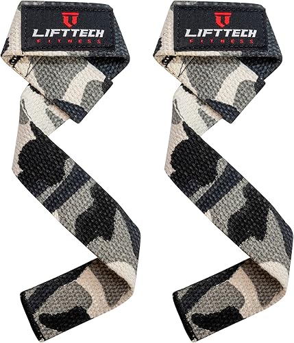 Miniatura 8 de Lift Tech Fitness Correas de levantamiento de pesas para hombres y mujeres – Correas de gimnasio de algodón para levantamiento de pesas, HIIT, Rojo