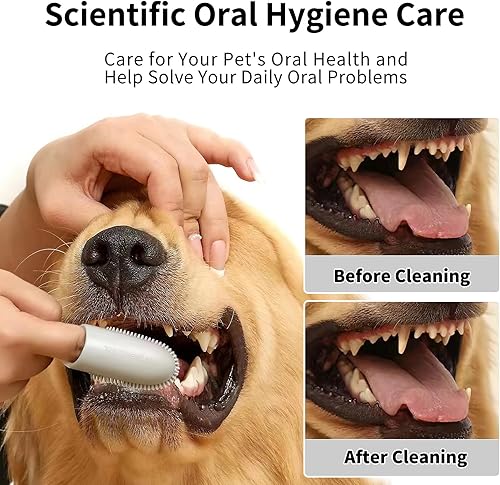 Miniatura 2 de Cepillo de dientes para perros, 3 piezas, cepillo de dientes para el cuidado dental para mascotas, cepillo de dientes para perros, limpieza de