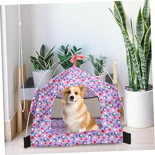 Miniatura 6 de Mipcase Tienda de campaña al aire libre Refugio solar Tienda de campaña para perros al aire libre Tienda de campaña para gatos Toldo morado para