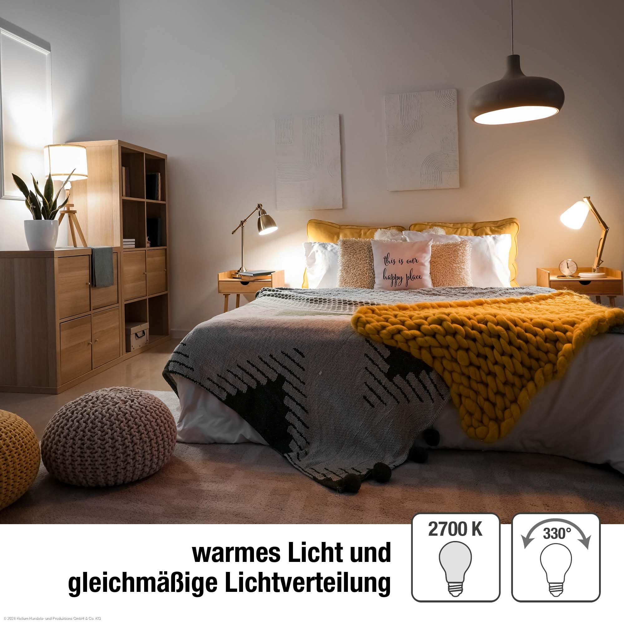 hellum 10er Set E27 LED Ersatz für 25W Glühbirne - 2,5W, 250 Lumen, Warmweiß 2700K - 209204 (Packung mit 2)