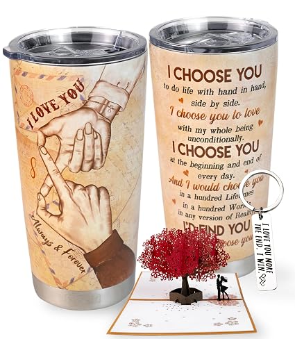 365fury Fathers Day Gift from Wife, Girlfriend - Father's Day Gifts for Husband - Romantic Gifts - Couples Gifts Ideas - Gifts Set Card, Keychain,Travel Mug Tumbler 20 Oz