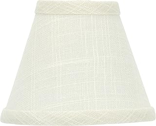 Upgradelights White Linen Lampshade Replacement with Washer Fitter 6x12x8