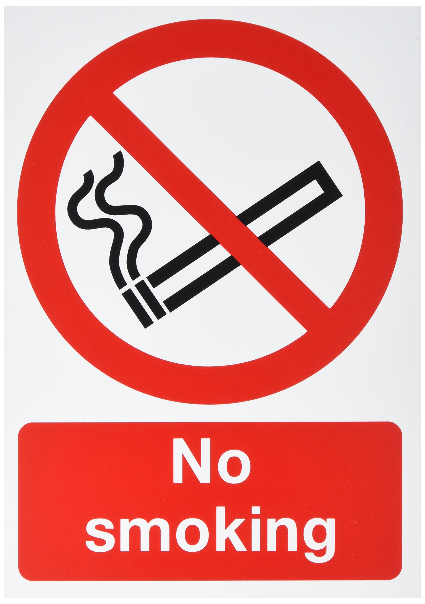 SIGNSLABML02079R Safety Sign "No Smoking", A4, PVC