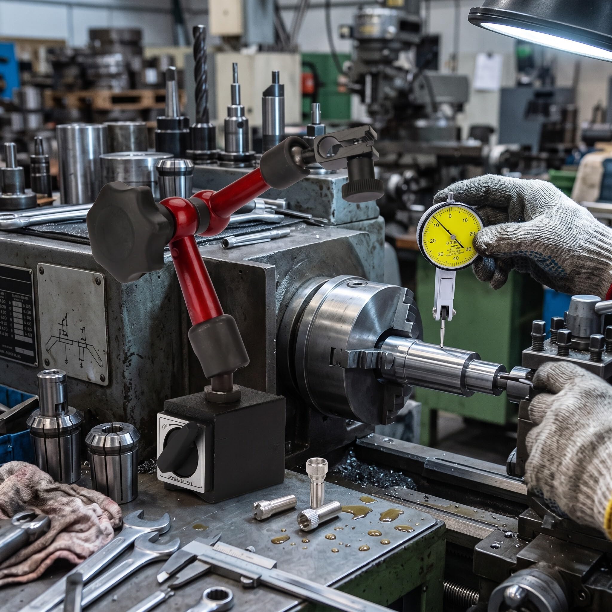 Support de Jauge Magnétique Solide et Flexible, Indicateur de Test du Cadran de Levier, Mesure de Surface for Applications Industrielles