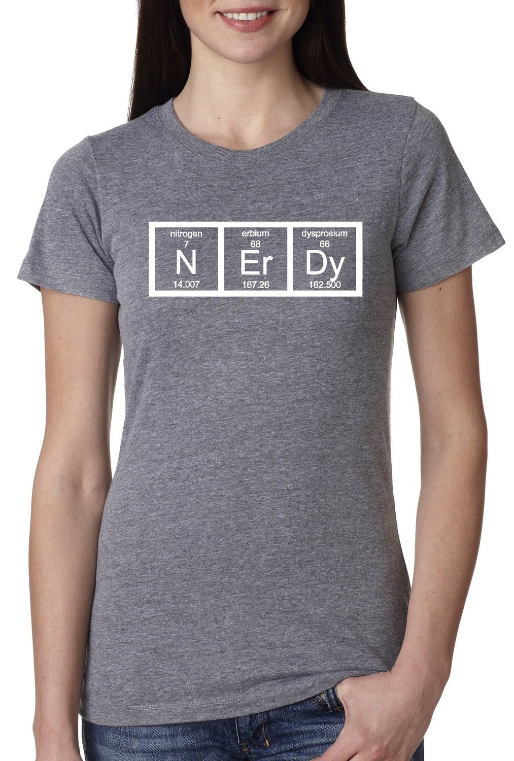 Crazy Dog T-ShirtsWomens Nerdy Periodic Table T Shirt Funny Science Dork Geek Tee for Ladies