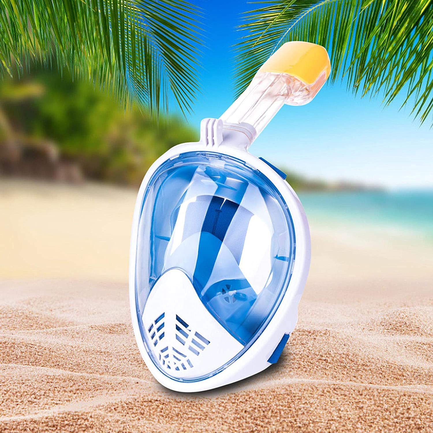 Kixre Full-Face Snorkel/Diving Mask - 180° View, Detachable Tube and Mount, Anti-Fog and Anti-Leak for Adults and Kids, Compatible with Action Camera (B0CJ5G5QZY) Amazon Price History, Amazon Price Tracker