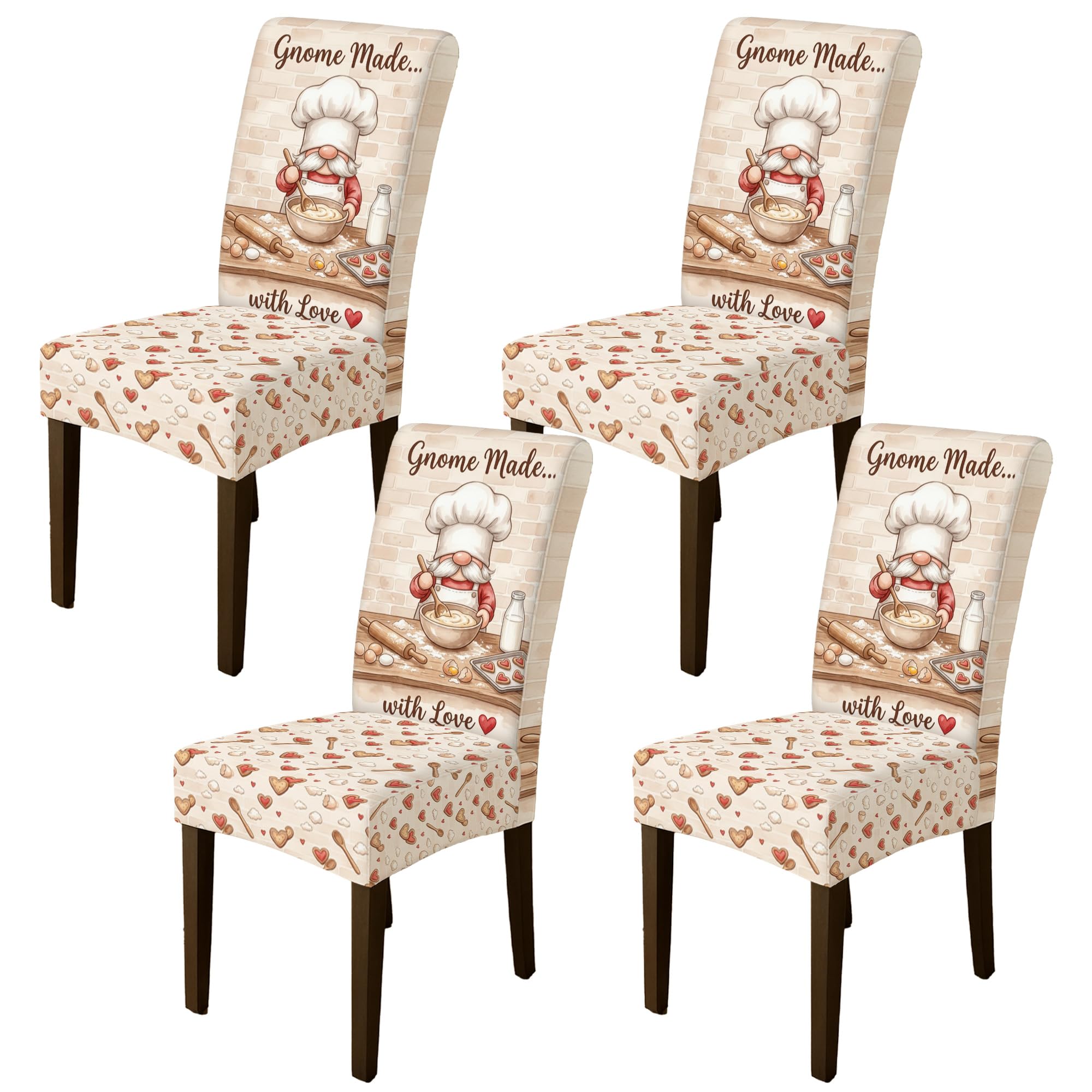 Housse de chaise en élasthanne lavable et respirante lot de 4