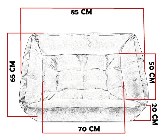 Foto 2 de 8 de SuperKissen24. - Cama Perro para Perros y Gato - Impermeable - Grande y Mediano Perros - Patas L