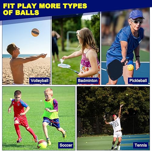 Miniatura 6 de PATIKIL Red de bádminton portátil de 14 pies, juego de red de pickleball de altura ajustable con bolsa de transporte para voleibol, fútbol, al aire