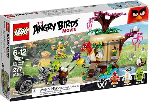 Kit de construcción 75823 Asalto a la isla de los pájaros de Angry Birds (277 piezas), de Lego