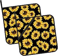 Vista 9 de Mountains Nature Scenery - Juego de 2 soportes para ollas de cocina resistentes al calor para microondas, horno, horno, platos finales y barbacoa