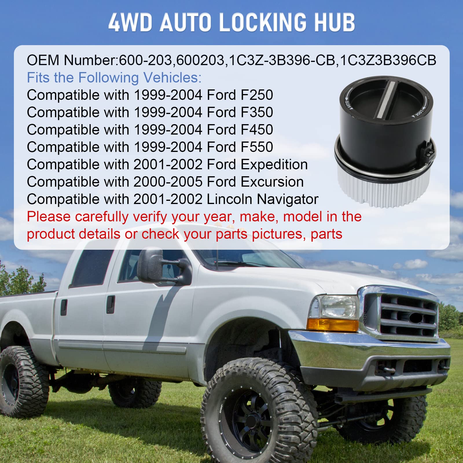 Kit coppia mozzo di bloccaggio automatico 4WD ricambio per Ford F250