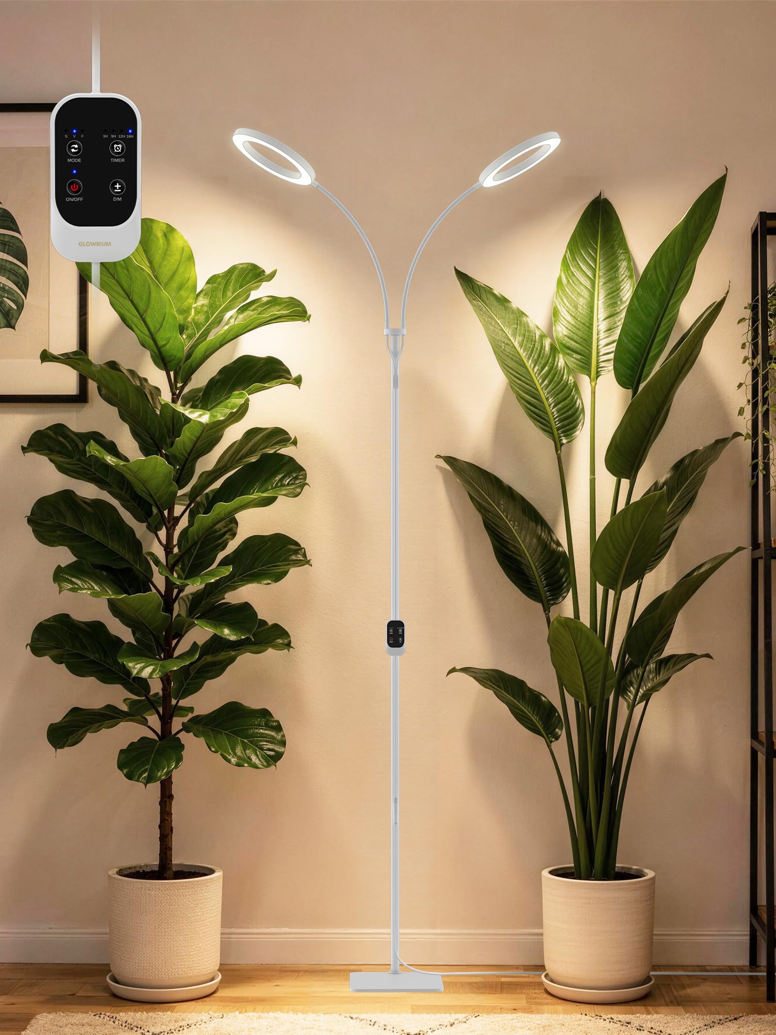 GLOWRIUM Dual-Head Floor Lamp 48W