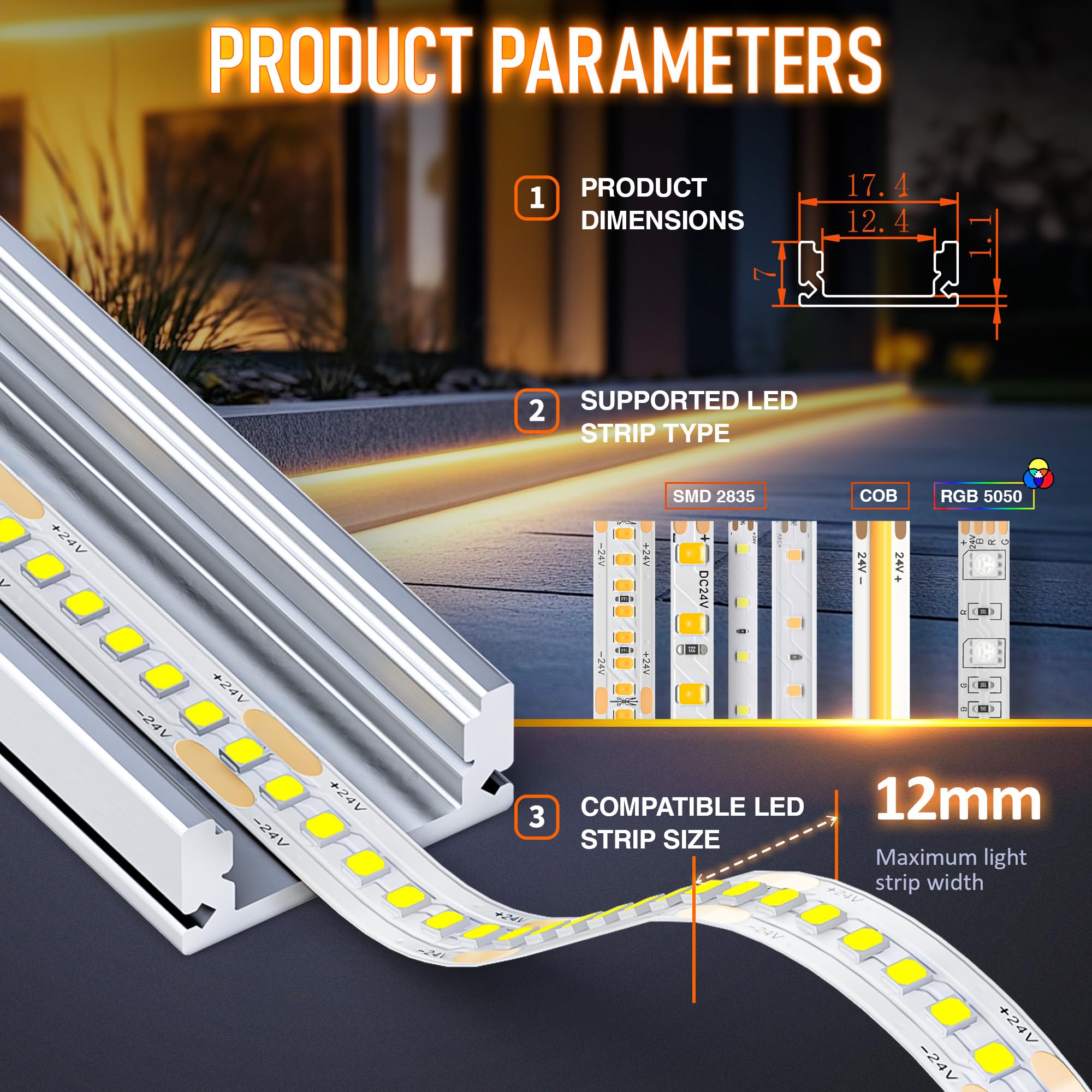 LED Profil 2m×10 Aluminium U-Form mit Milchig Weißer Abdeckung Kanal mit Diffusor,Alu Profil LED Streifen Schiene kanalleiste Aluprofil Streifen Profile,lichtkanal led strip aluschiene