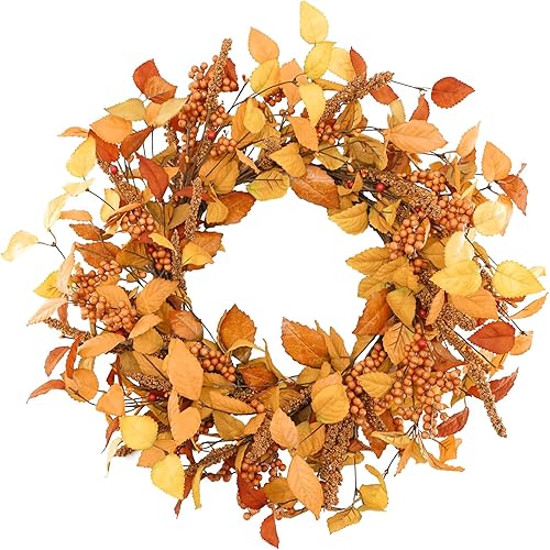 YNYLCHMX Letrero de bienvenida de otoño para puerta delantera letrero redondo de madera para colgar al aire libre porche interior casa de campo con