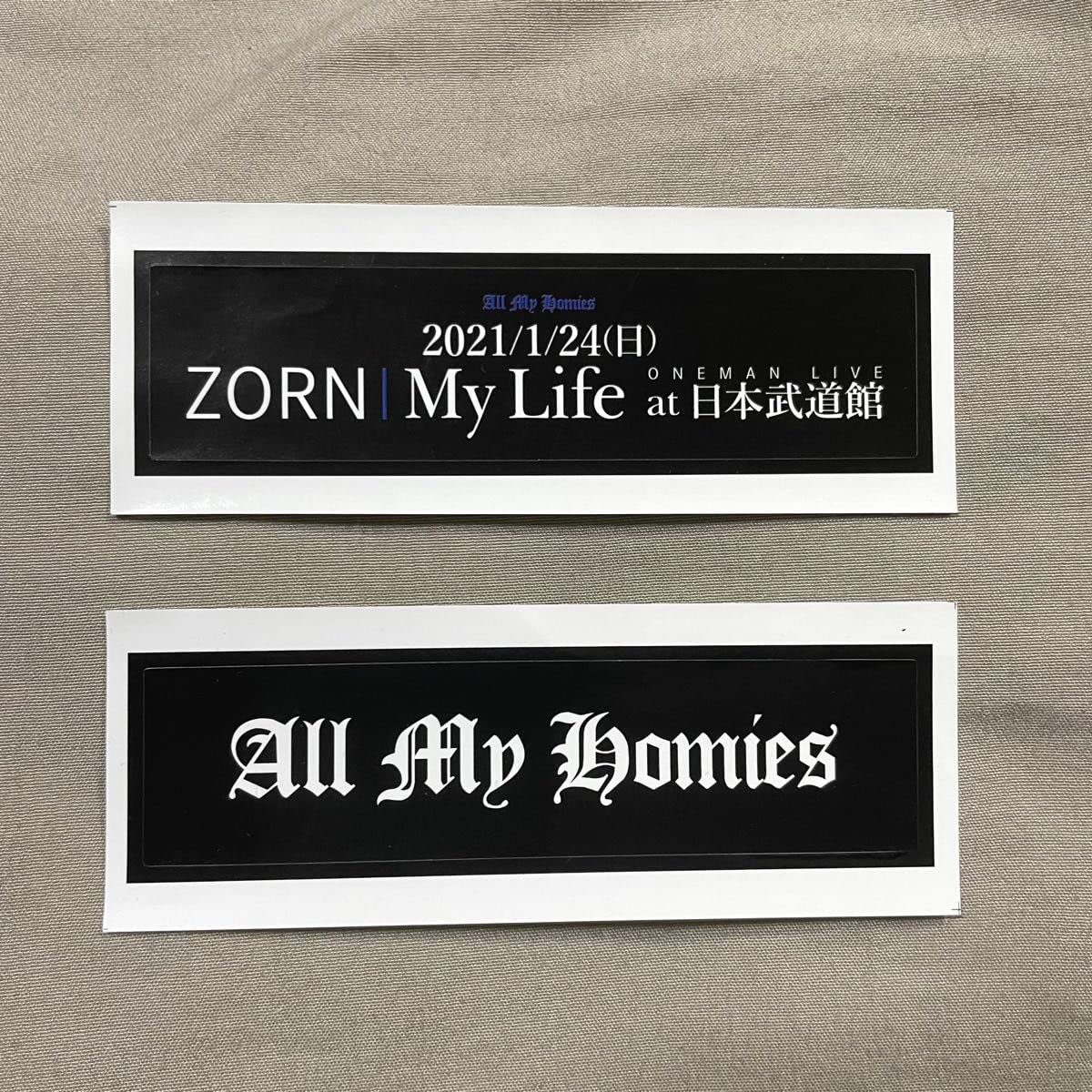 Amazon.co.jp: ZORN 日本武道館live ステッカー ALL MY Homies正規品 2 