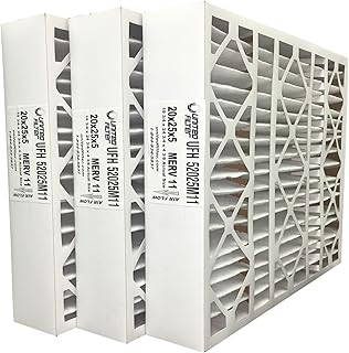 United Filter Compatible Lennox X6673 20x25x5 MERV 11 Model HCF 20-11 (Case of 3) - HVAC Filters Purify Air, Removes Pollen, Mould, Smoke - Made in Canada -