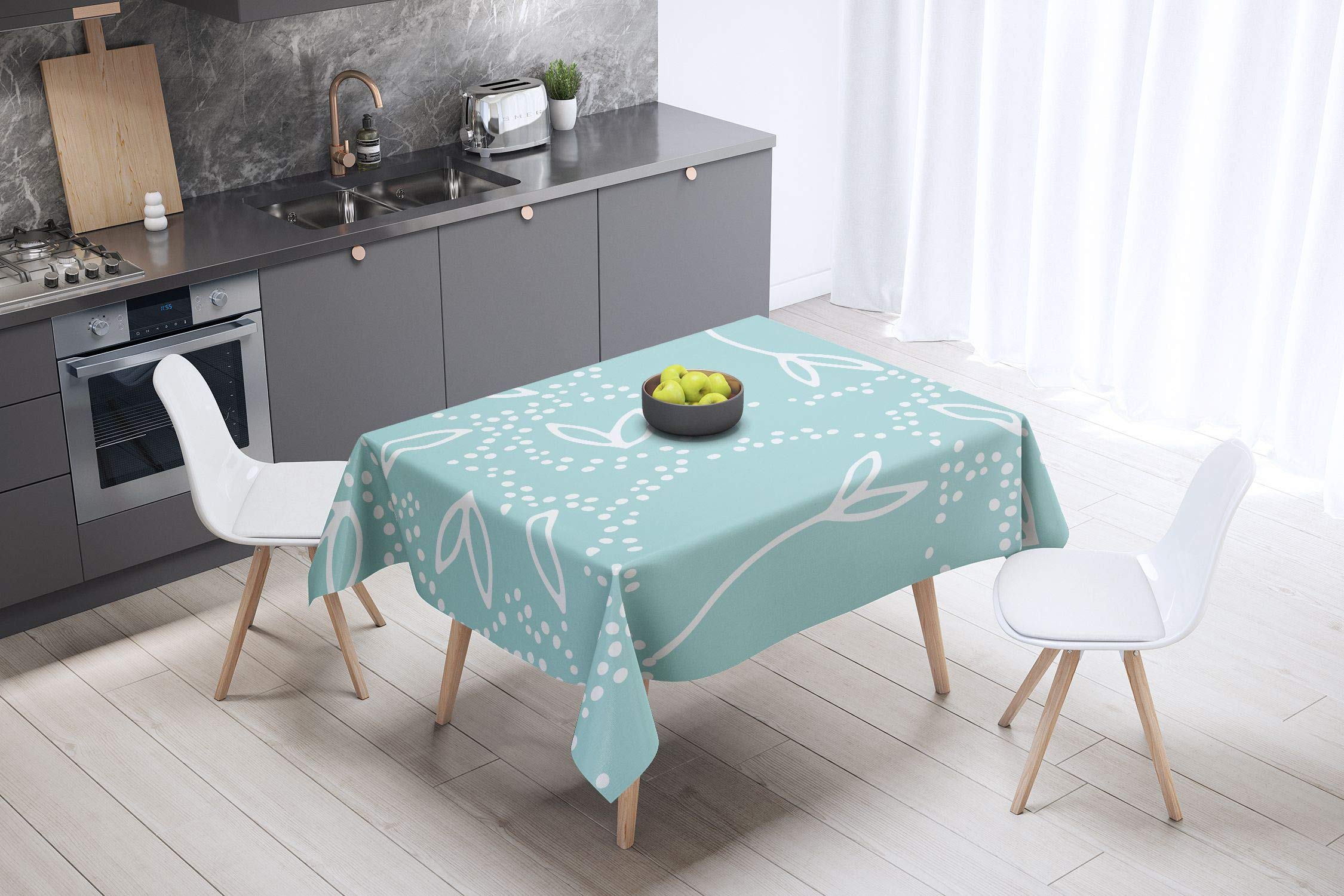 Bonamaison Kitchen Decoration, Tablecloth, Random Pattern, 140 x 140 Cm - Designed and Manufactured in Turkey