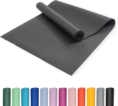 Myga Yoga Mat with Carry Strap – Non-Slip, Lightweight & Durable Exercise Mat for Yoga, Pilates & Fitness – Sweat-Resistant & Easy to Clean – 173cm x 61cm x 4mm - Choice of Colour