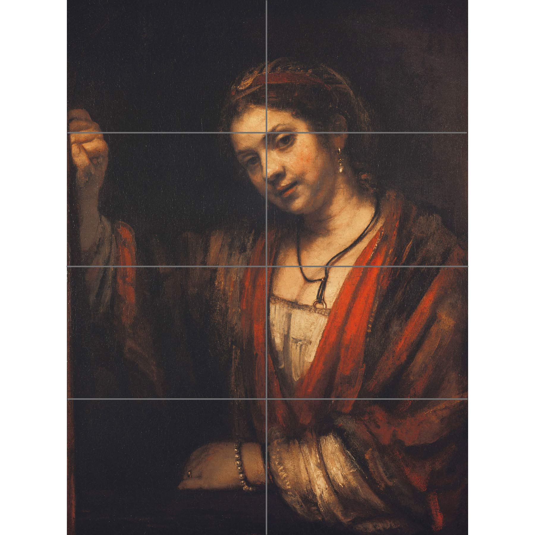 Artery8 Rembrandt Portrait Of Hendrickje Stoffels XL Giant Panel Poster (8 Sections)