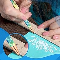 Vista 6 de Herramientas de deshierbe para vinilo, 2 piezas de vinilo para manualidades, punta de liberación de aire, bolígrafo retráctil con 2 espátulas