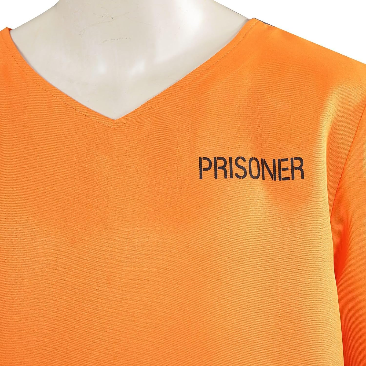 Orange Prisioner Costume for Adults Men and Women Criminal Jail Outfit Halloween Cosplay Prison Suit