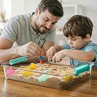 Vista 4 de Vtopmart - Paquete de 4 contenedores de almacenamiento de plástico de 6 cuartos de galón con tapas, contenedores sensoriales transparentes