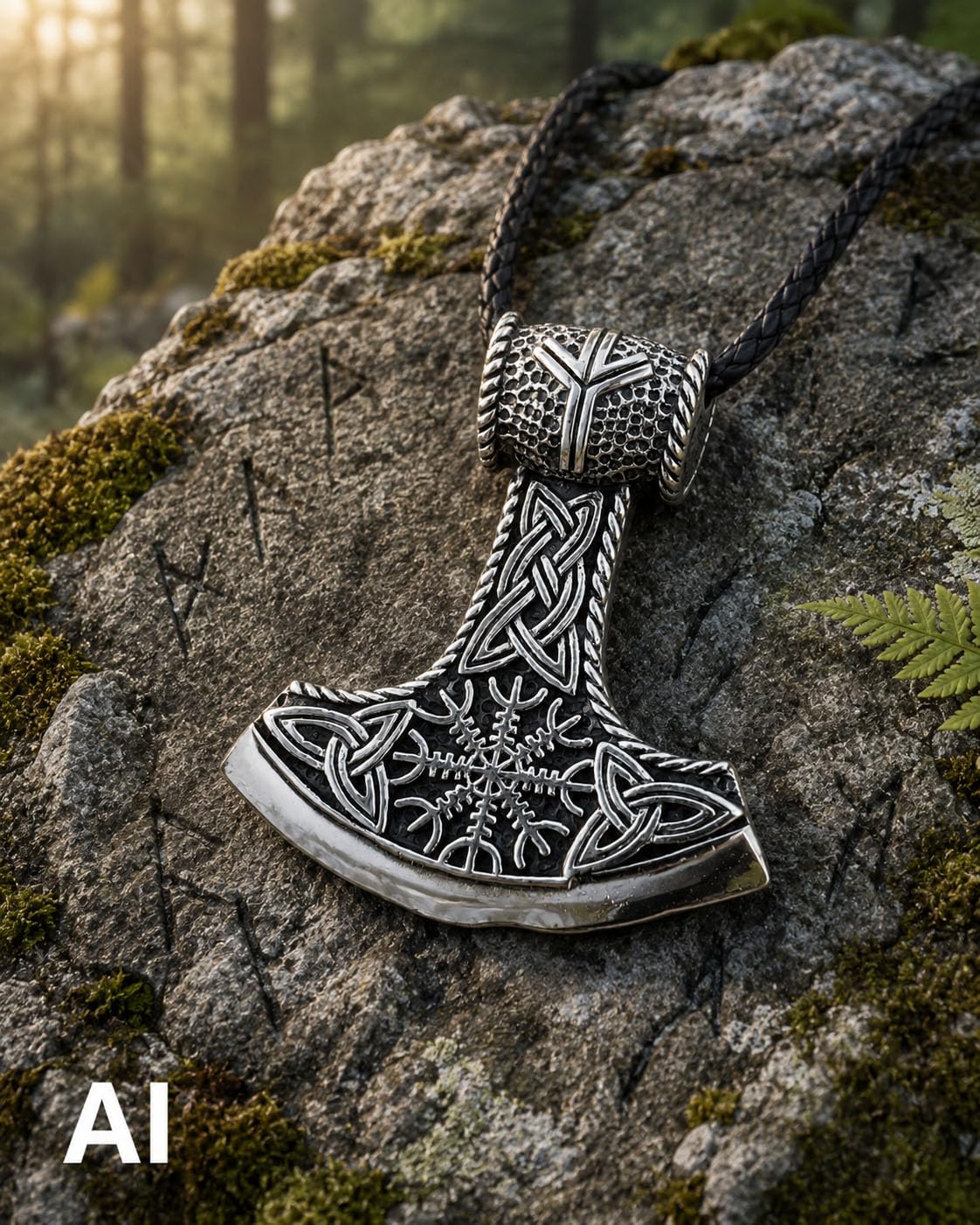 Kiss of Leather Thorshammer Anhänger aus 925 Sterling Silber Nr. 379