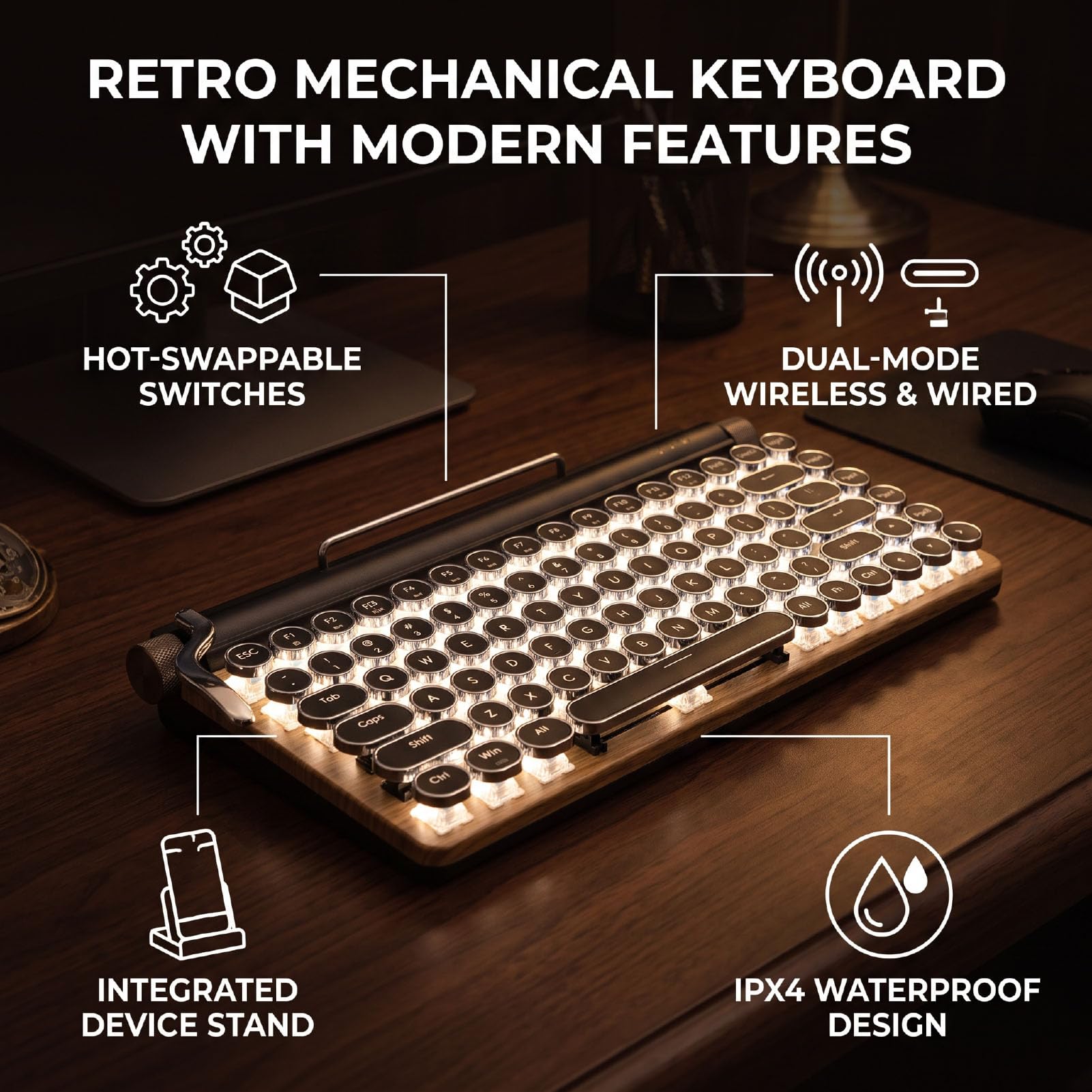 Clavier de Machine à écrire, 83 Touches, 14 Modes de (Couleur du