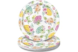 Watercolor Pastel Easter Dessert Plates - 7"