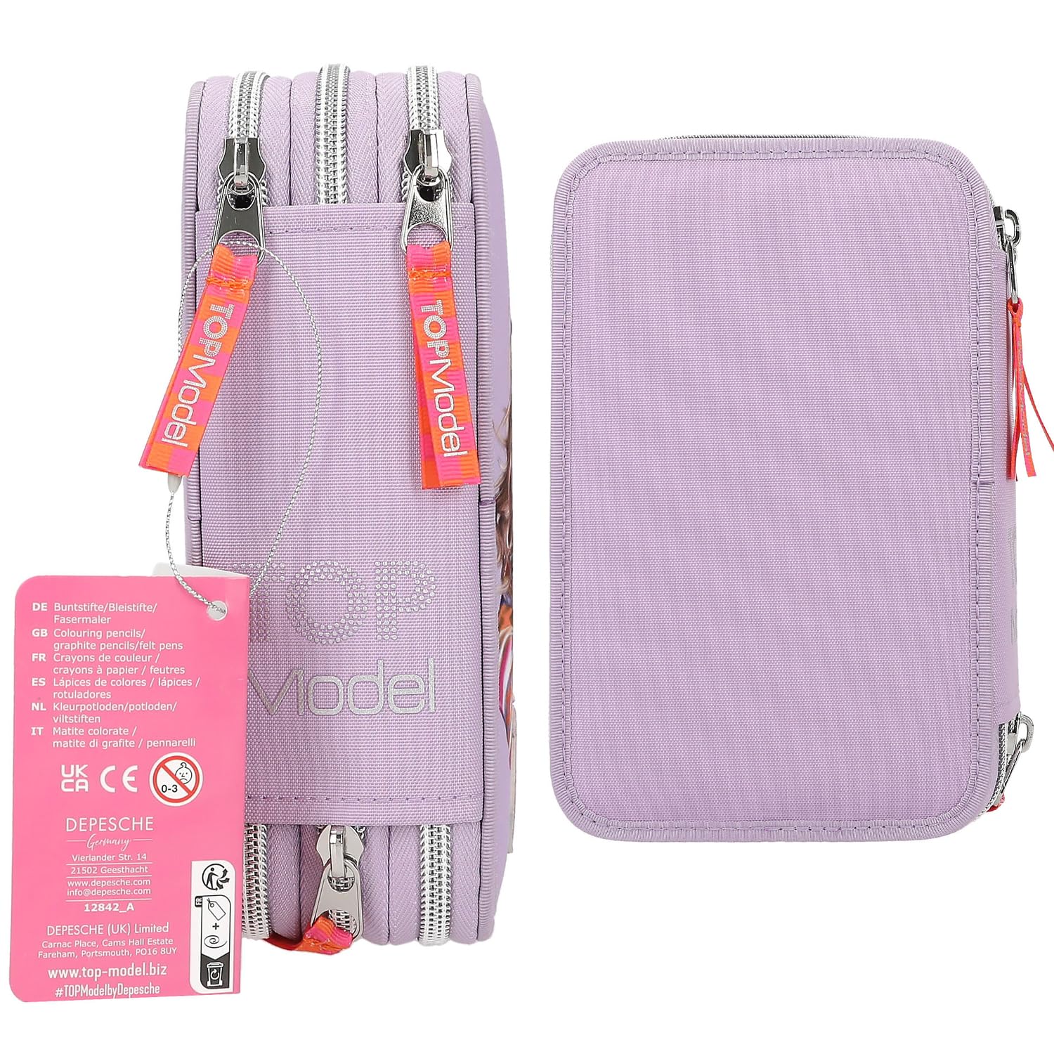 Depesche 12842 TOPModel - Estuche con 3 Compartimentos para Smartphone Joy, Color Lila