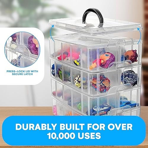 Miniatura 29 de Bins & Things - Organizador de juguetes apilable, compatible con muñecas LOL Surprise, LPS, Shopkins, Tsum Tsum y Lego, caja portátil ajustable