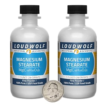 Magnesium Stearate / 2 Ounces / 2 Bottles / 100% Pure USP Food Grade/Fine Powder