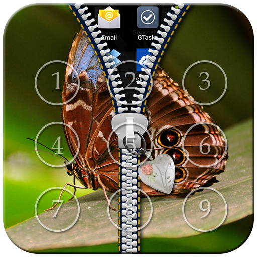 Butterfly Zipper Lock Screen App on Amazon Appstore