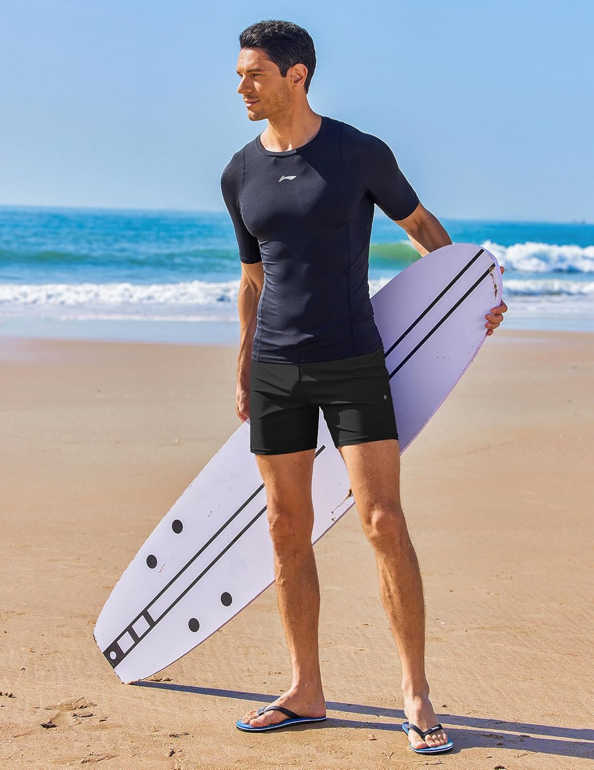 AI'MAGE Men's Swim Trunks Quick Dry Swim Briefs Sexy Bathing Suit Zip Pockets Swimwear with Mesh Lining - Image 5