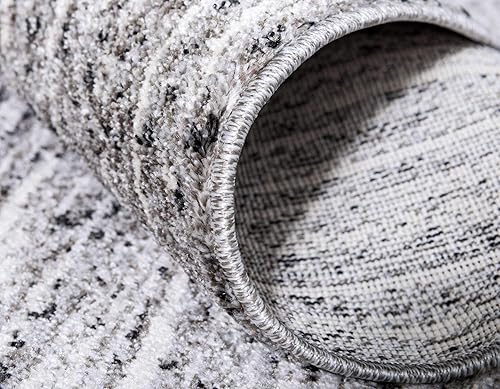 Miniatura 6 de Unique Loom Del Mar Collection - Alfombra de área Jennifer (8 x 10 pies, rectangular, grisnegro)